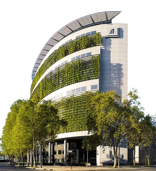 edificio Consorcio con fondo celeste