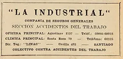 recorte de periódico sociedad anónima seguros la industrial